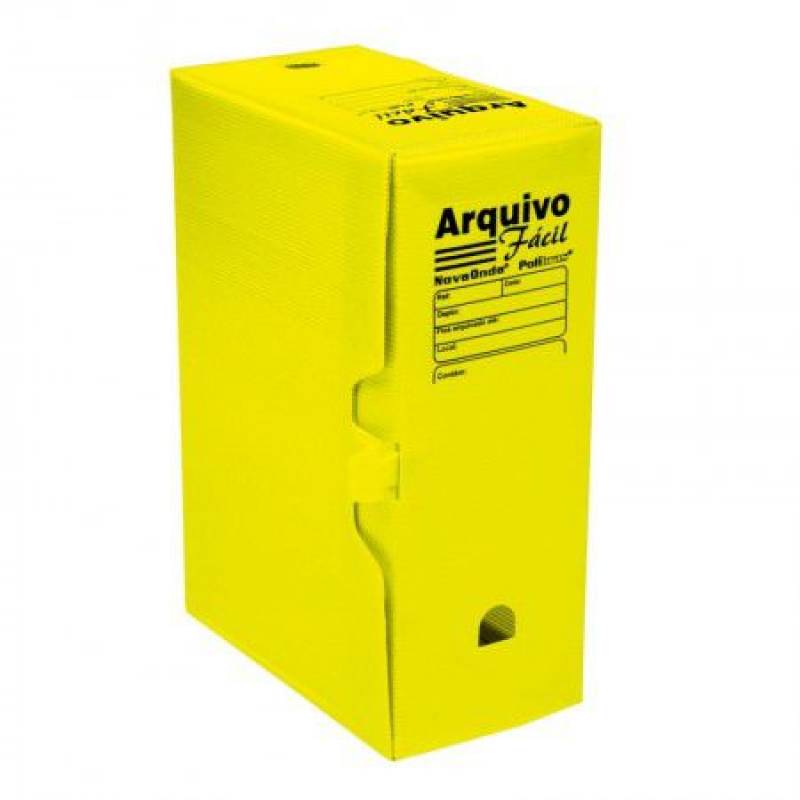 ARQUIVO MORTO PLÁSTICO 250x130x350mm AMARELO - POLIBRAS POLIBRAS