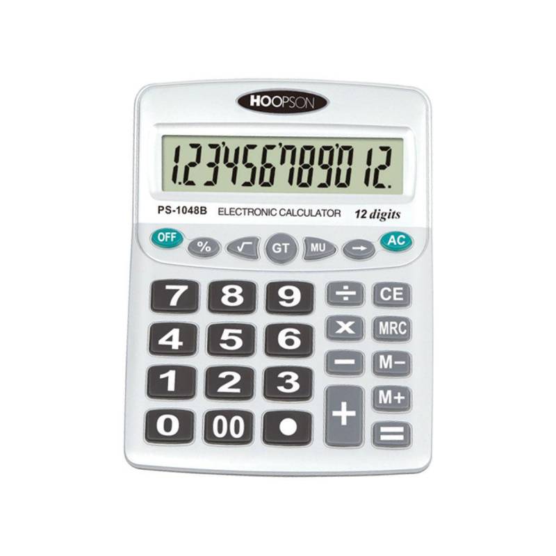 CALCULADORA DE MESA PS 1048B 12 DIGITOS - HOOPSON hoopson