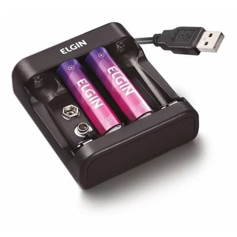 CARREGADOR DE PILHAS USB C/ CABO ALIM5V1A - ELGIN ELGIN