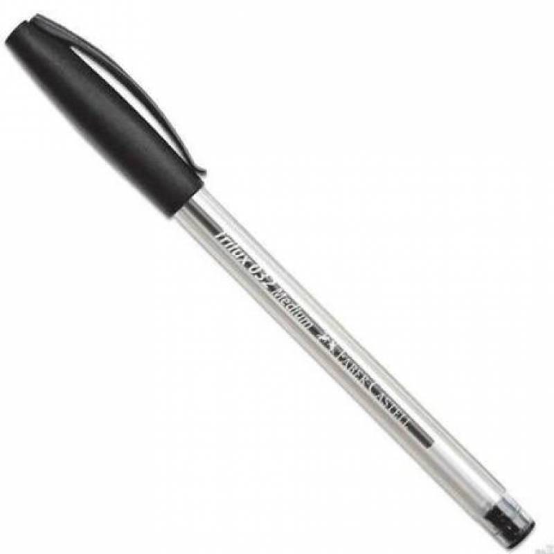CANETA ESFEROGRÁFICA TRILUX 032 MEDIUM PRETA - FABER CASTELL FABER CASTELL