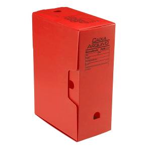 ARQUIVO MORTO PLÁSTICO 250x130x350mm VERMELHO - POLIBRAS