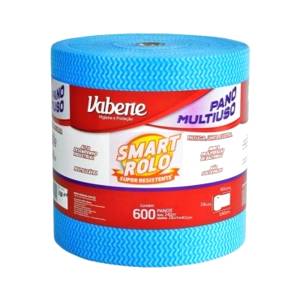 PANO MULTIUSO EM ROLO 28cmx40cm c/ 600 PANOS AZUL SMART - VABENE