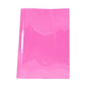 PASTA PLÁSTICA GRAMPO TRILHO 335x226x10mm ROSA - ACP