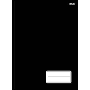 CADERNO BROCHURA CAPA DURA 1/4 PRETO 48Fls - SÃO DOMINGOS 