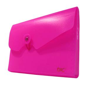PASTA SANFONADA A6 186mm X 140mm 5 DIVISÓRIAS ROSA - DAC