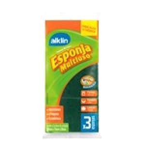 ESPONJA MULTIUSO DUPLA FACE c/ 3 Unid. ALKLIN