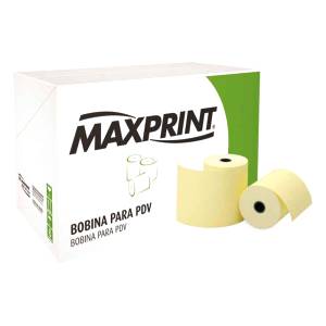 BOBINA TÉRMICA 80mmX40m KPR PALHA C/ 30 Unidades - MAXPRINT