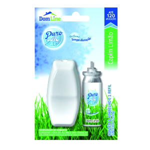 NEUTRALIZADOR PURO AR COM APARELHO + REFIL 12ml CAPIM LIMÃO - DOM LINE 