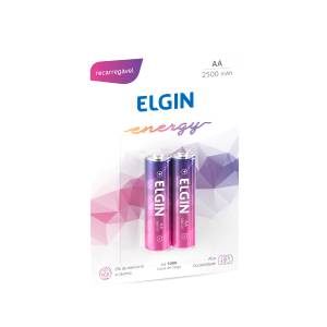 PILHA RECARREGÁVEL AA 2500mAh 1.2V C/ 2 Unid. - ELGIN