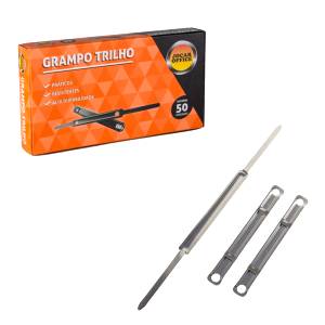 GRAMPO TRILHO METAL C/ 50 Unid. - JOCAR OFFICE LEONORA